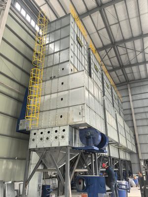 Θερμοκρασία θερμού αέρα 45-75°C Ανακυκλούμενο στεγνωτήριο σιτηρών με χωρητικότητα διαχείρισης 10-60T/D